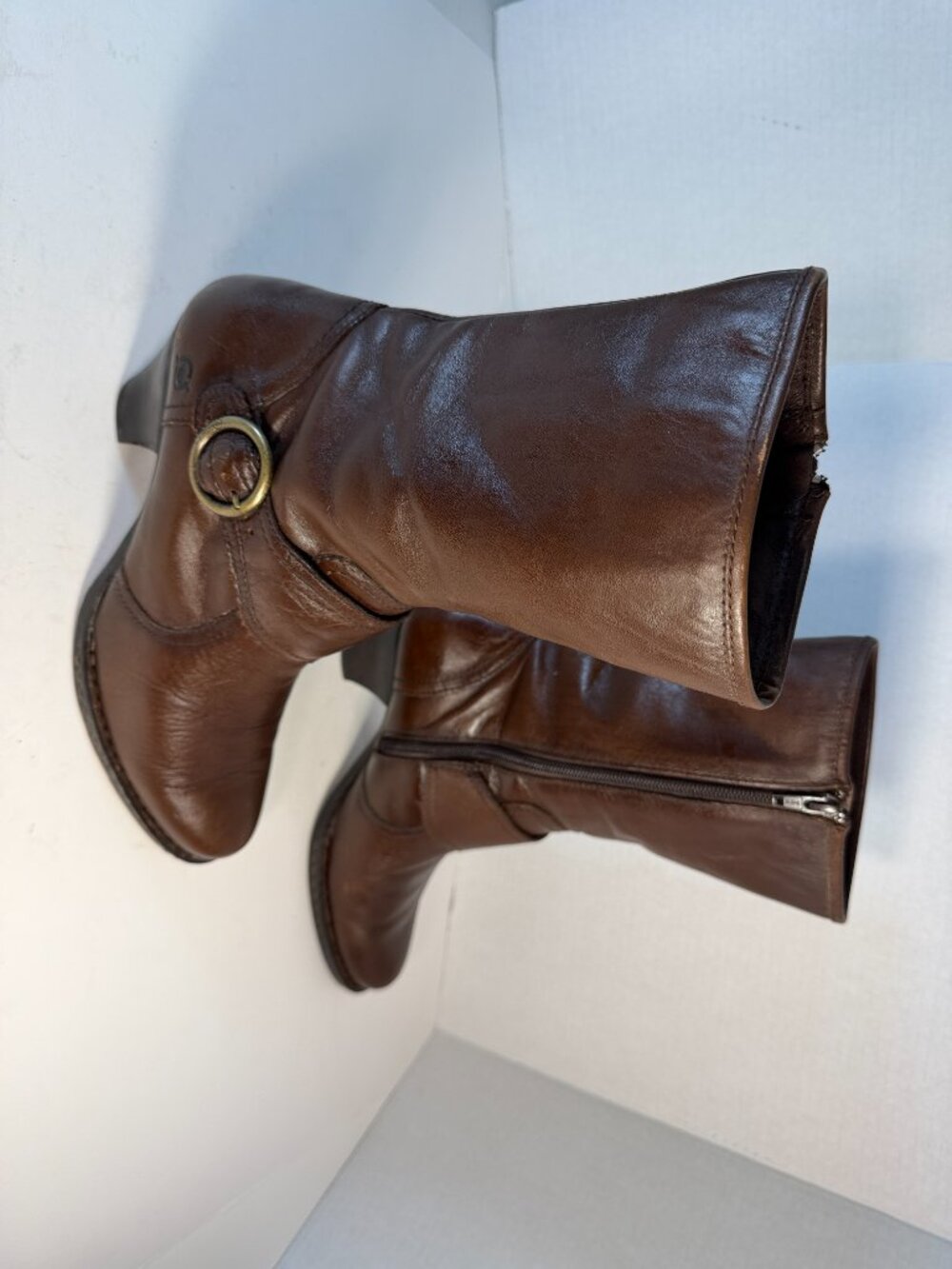 WOMEN'S SIZE 9 Born Brown Leather Boots - Picture 5 of 16